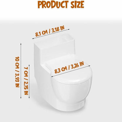 Toilet-Shaped Water Bowl for Cats, Wall-Mounted Cat Toilet Water Bowl Pet Food Dispenser for Cat Dog, Small Funny Bowls, Stainless Steel, Pet Fountain for Your Cat Drink More Water (White)